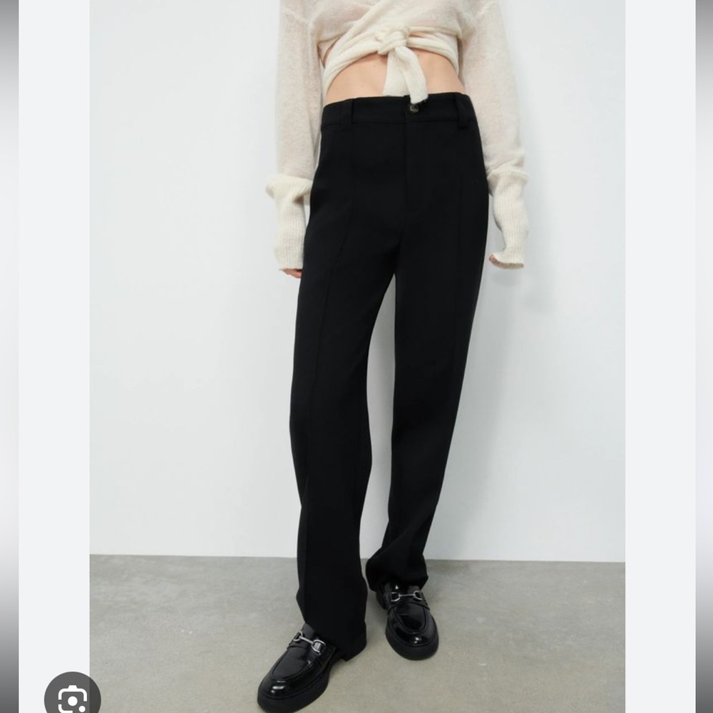 Zara bloggers favorite Black high waist trousers